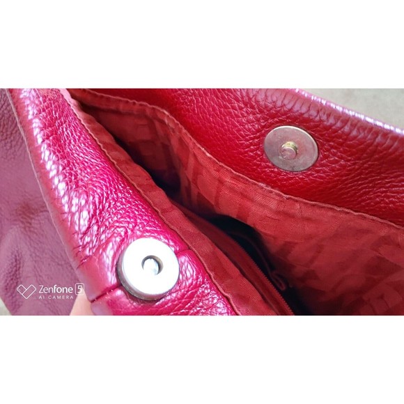 FURLA women's Leather Tote Bag Large Cherry Red - Picture 4 of 10